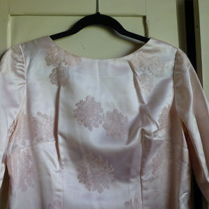 Vintage handmade pale pink silk shantung dress